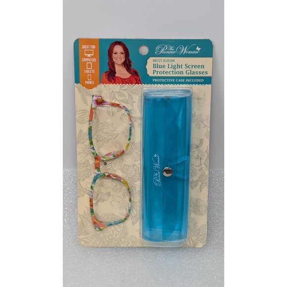 The Pioneer Woman Breezy Blossom Blue Light Screen Protection Glasses With Case - Picture 1 of 3